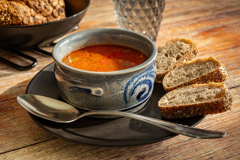 Seasonal tomato soup side